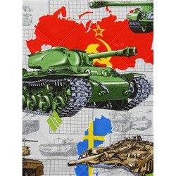 Покрывало детское из бязи - Танки