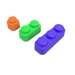 Мягкие кирпичики конструктор для самых маленьких (14 деталей)