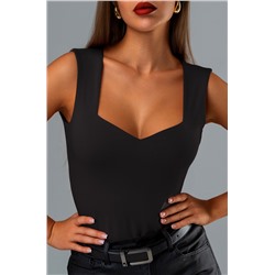 Женский трикотажный топ с вырезом Happyfox