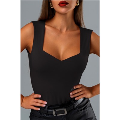 Женский трикотажный топ с вырезом Happyfox