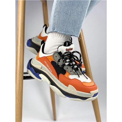Кроссовки Balenciaga Triple S Orange\Blue