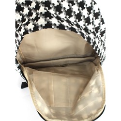 Рюкзак жен текстиль CZ-6952,  1отд,  3внут+4внеш.карм,  черный/белый 256362