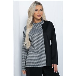 Блуза Элли (черно-белая) Б11305