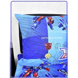 Детское постельное белье бязь Трансформеры вид 2 синий