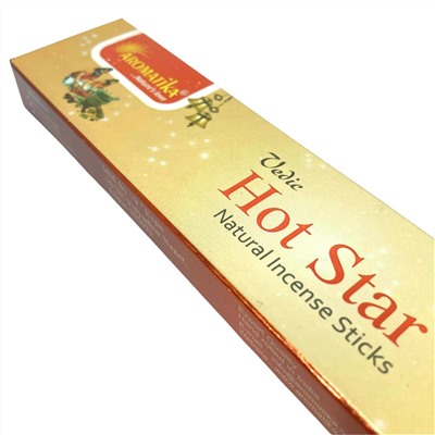 Vedic HOT STAR Natural Incense Sticks, Aromatika (ГОРЯЧАЯ ЗВЕЗДА натуральные ароматические палочки, Ароматика), 15 г.