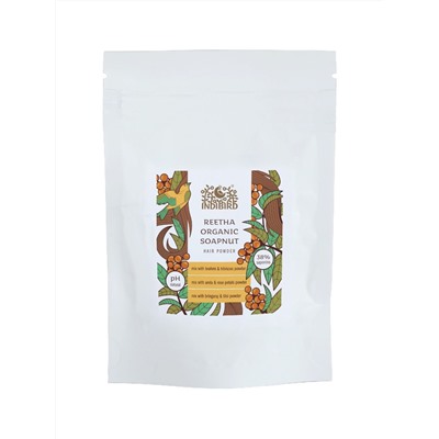 REETHA SOAPNUT Powder, Indibird (Маска для волос РИТХА, МЫЛЬНЫЕ ОРЕШКИ ПОРОШОК, Индибёрд), 400 г.