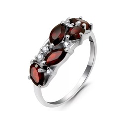 Кольцо из серебра гранат, Селина