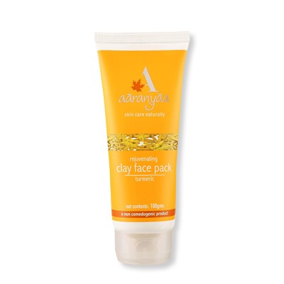 Rejuvenating CLAY FACE PACK turmeric, Aaranyaa (Омолаживающая МАСКА ДЛЯ ЛИЦА С КУРКУМОЙ, Аараньяа), 100 г.