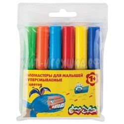 Фломастеры 6 цв. суперсмываемые для малышей 1+ Каляка-Маляка ФСКМ06, ФСКМ06