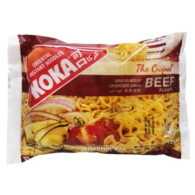 Лапша б/п со вкусом говядины Ориджинал Koka, Сингапур, 85 г Акция