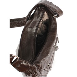 Сумка женская искусственная кожа Guecca-2100,  1отд+карм/пер,  плечевой ремень,  коричневый 257387