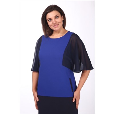 Lady Style Classic 977 черный_с_васильковым, Платье