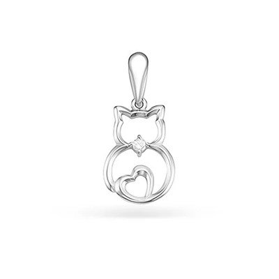 Подвеска из серебра куб.циркон., В10-0454
