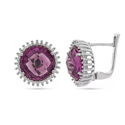 Серьги из серебра синт.александрит, Кадрия