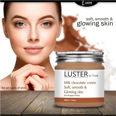 MILK CHOCOLATE Cream, Luster (МОЛОЧНЫЙ ШОКОЛАД успокаивающий крем для лица, Ластер), 200 мл.