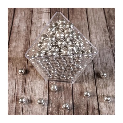 Сахарные шарики Серебро 8 мм New, 50 гр
