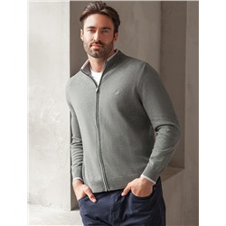 Кардиган на молнии из хлопка с нейлоном