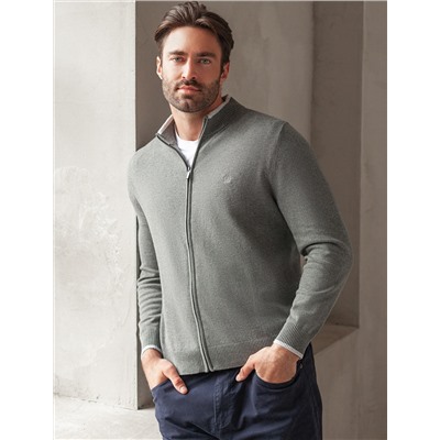 Кардиган на молнии из хлопка с нейлоном