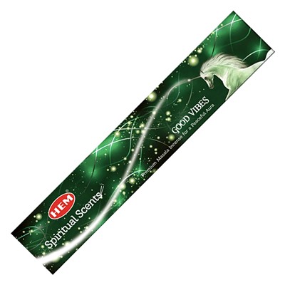 GOOD VIBES Premium Masala Incense, Hem (ХОРОШИЕ ВИБРАЦИИ премиум масала благовония палочки, Хем), уп. 15 г.