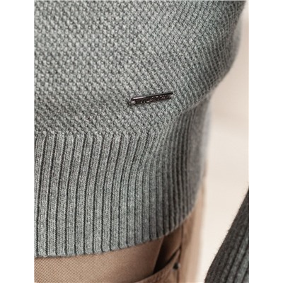 Джемпер фактурной вязки из хлопка с нейлоном