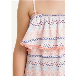 CLE Сарафан дев.872715/74, персиковый/св.голубой