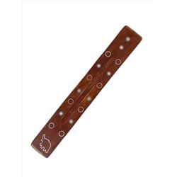 Подставка под благовония плоская ЛЫЖА С СЕРЕБРИСТЫМ РИСУНКОМ SSWH-23 (разный дизайн, дерево, 25 см.), 1 шт.