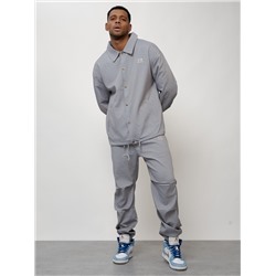 Спортивный костюм мужской модный серого цвета 15010Sr