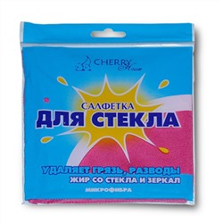 Салфетка для стеклянных поверхностей 30*30 М008