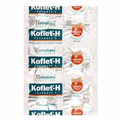 KOFLET-H Ginger and Honey Himalaya (Леденцы от кашля с имбирем и медом Кофлет-Х, Хималая), 1 блистер (6 таб)