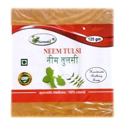 NEEM TULSI Handmade Bathing Soap, Karmeshu (НИМ ТУЛСИ мыло ручной работы, Кармешу), 125 г.
