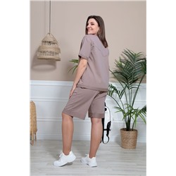 BegiModa 3027 коричневый, Блуза,  Шорты