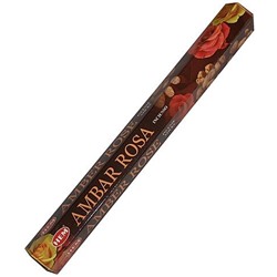 Hem Incense Sticks AMBER ROSE (Благовония АМБЕР РОЗА, Хем), уп. 20 палочек.