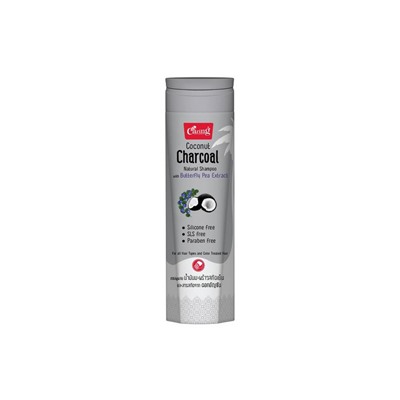 Coconut Charcoal NATURAL SHAMPOO with Butterfly Pea Extract, Caring (НАТУРАЛЬНЫЙ ШАМПУНЬ с кокосовым углем и экстрактом мотылькового горошка), 200 мл.