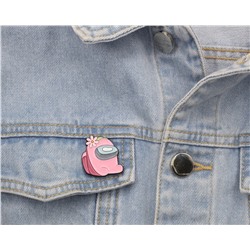 Металлический значок "Among Us"  Розовый Ш*В: 2.7*3 см