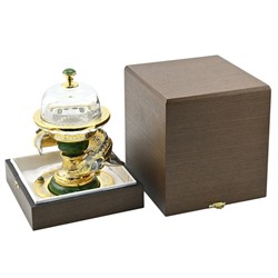 Икорница с нефритом "Осетр" 175*150*220мм