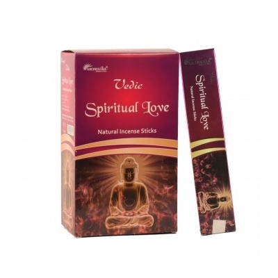 Vedic SPIRITUAL LOVE Natural Incense Sticks, Aromatika (ДУХОВНАЯ ЛЮБОВЬ натуральные ароматические палочки, Ароматика), 15 г.