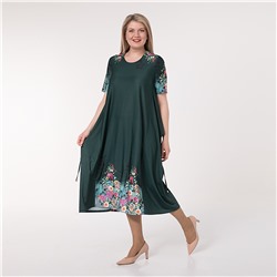 Платье, трикотаж, зеленый