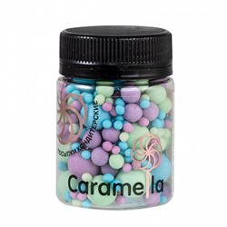 Посыпка микс из рисового драже в глазури матовая "Голубой/сиреневый/изумруд", 50 г