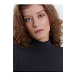 Платье-футляр серо-синее длиной миди в рубчик 24-32008Ц-1