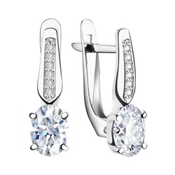 Серьги из серебра куб.циркон., Л-11812