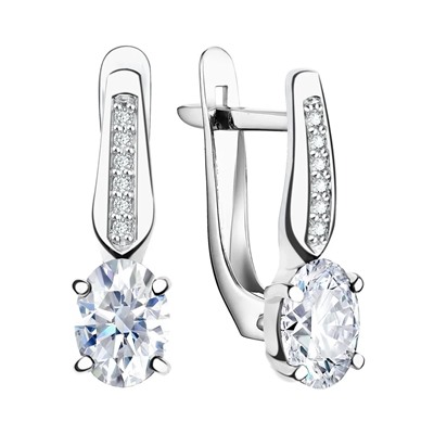 Серьги из серебра куб.циркон., Л-11812