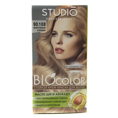 STUDIO  BIOCOLOR Крем-краска стойкая 90.108 жемчужный блондин