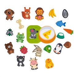 Пластик на липучках «Кто что ест?» (в конверте A4)