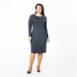 Платье, трикотаж, индиго