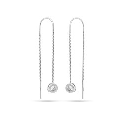 Серьги из серебра куб.циркон., ТЦС-67