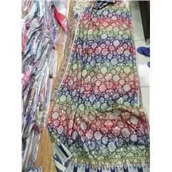 TURANGO, Тёплый индийский палантин С ЦВЕТАМИ (размер 200 см. х 90 см.), 1 шт.