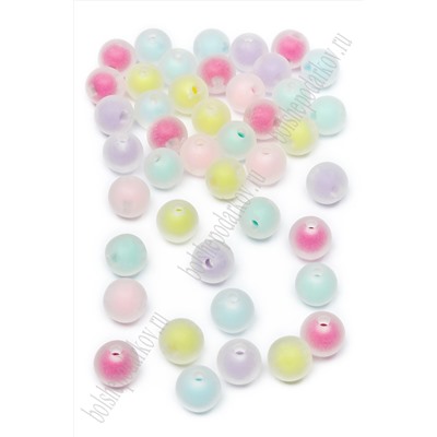 Бусины круглые декоративные 10 мм (500 гр) SF-7282, ассорти