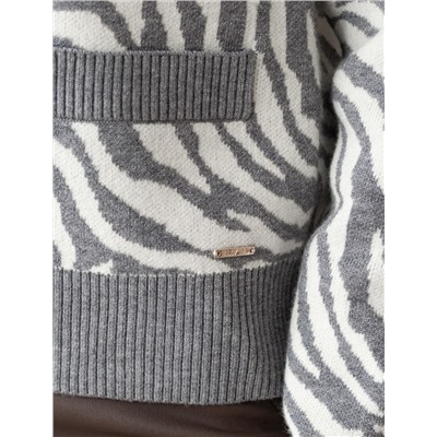 Жакет жаккардовой вязки с кашемиром