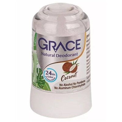 COCONUT Crystal Deodorant, Grace (КОКОС кристальный алунитовый дезодорант, Грэйс), 70 г.