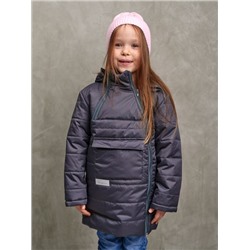 куртка демисезонная для девочки "АС" темно-серый